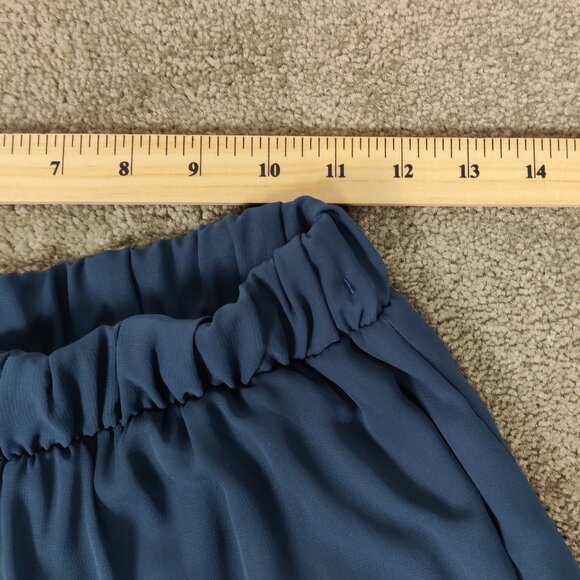 Refka Women's Palazzo Flare Pants Size 8 Blue Lined Pull On Casual Outerwear - Picture 8 of 11